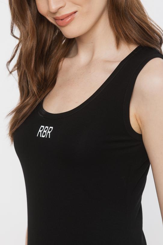 Letnia czarna sukienka z dzianiny wiskozowej - 5