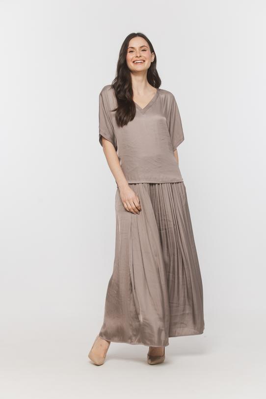 Wizualizacja Letnia spódnica maxi w kolorze kremowego brązu