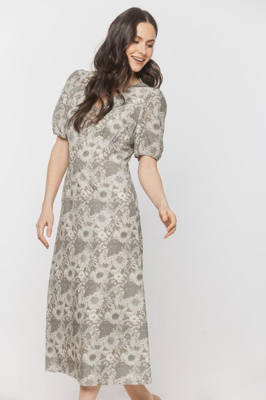 Letnia sukienka z bufiastym krótkim rękawem - 2