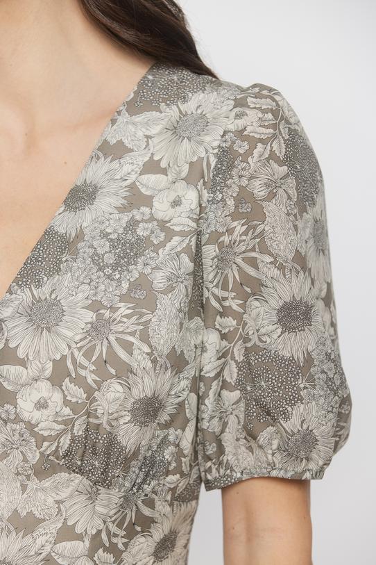 Letnia sukienka z bufiastym krótkim rękawem - 5