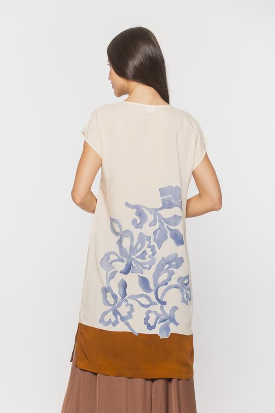Summer viscose tunic with side slits - 2