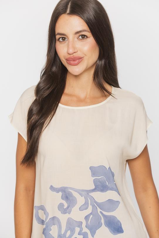 Summer viscose tunic with side slits - 3