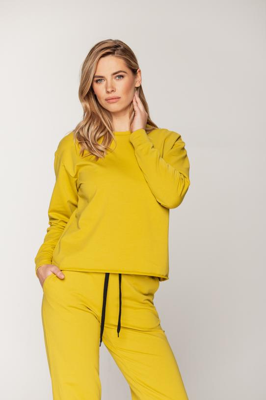 Limonkowa dresowa bluza