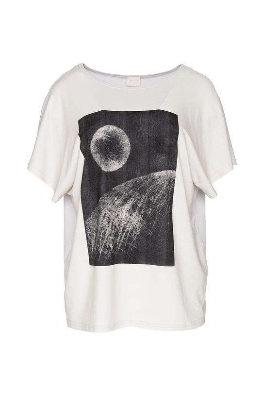 Luźna bluzka z cyfrowym nadrukiem - 1