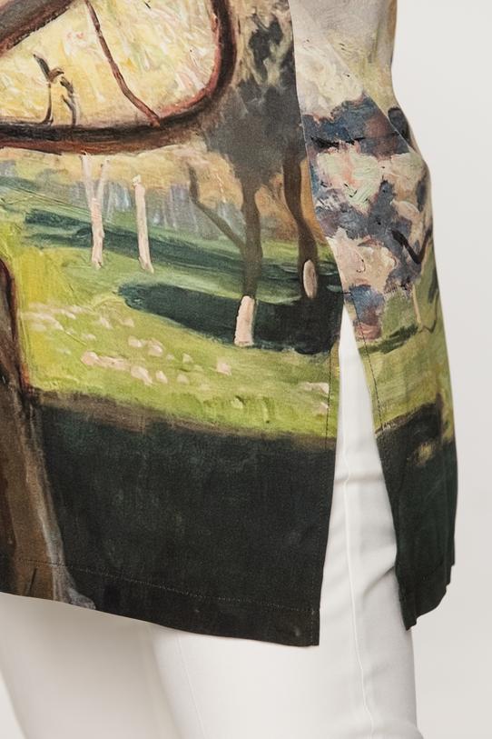 Luźna tunika z malarskim printem