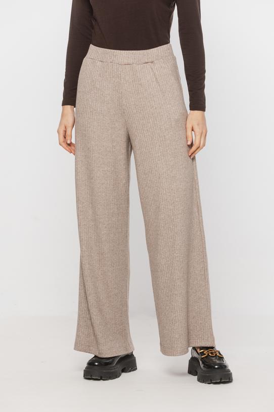 Luźne proste spodnie z dzianiny sweterkowej - 3