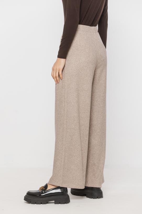Luźne proste spodnie z dzianiny sweterkowej - 4