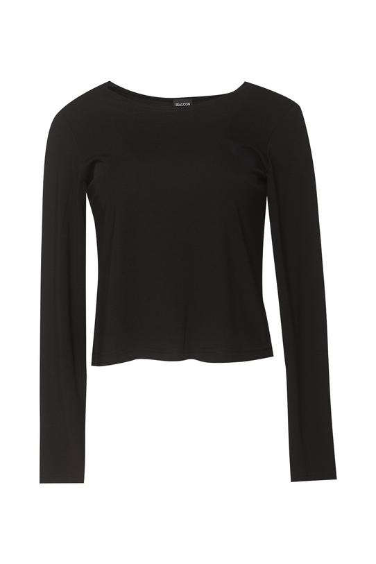 Minimalistyczna nowoczesna bluzka w odcieniu czerni - 1