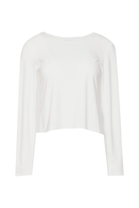 Minimalistyczna nowoczesna bluzka w odcieniu ecru - 1