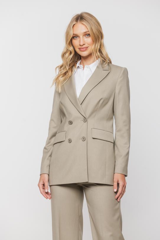 Oliwkowy dwurzędowy żakiet - 2