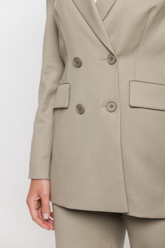 Oliwkowy dwurzędowy żakiet - 5