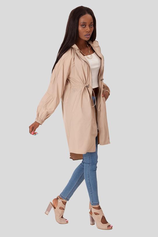 Ortalionowa beżowa kurtka - 1