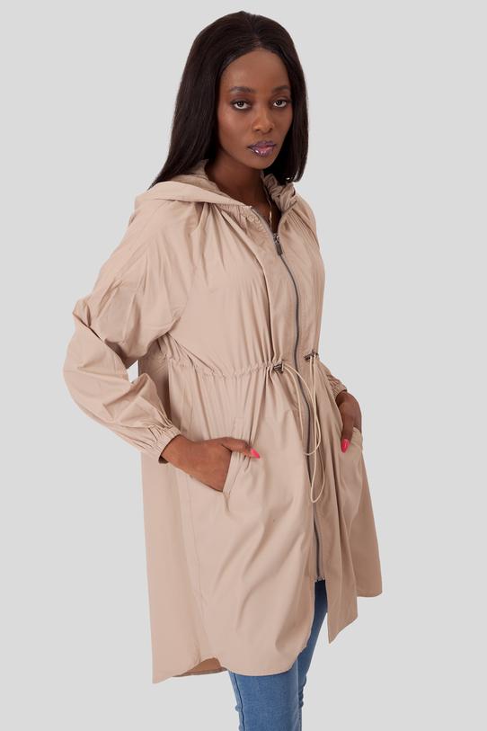 Ortalionowa beżowa kurtka - 4