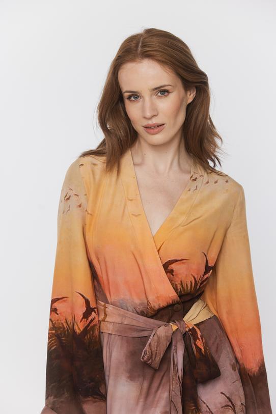 Oryginalna sukienka inspirowana malarstwem Chełmońskiego - 4