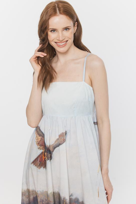 Original maxi dress made of cotton fabric - 4