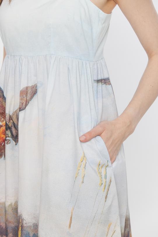 Original maxi dress made of cotton fabric - 5