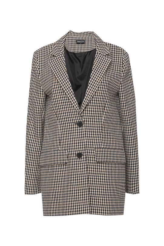 Oversizowa marynarka z modnej tweedowej tkaniny - 1