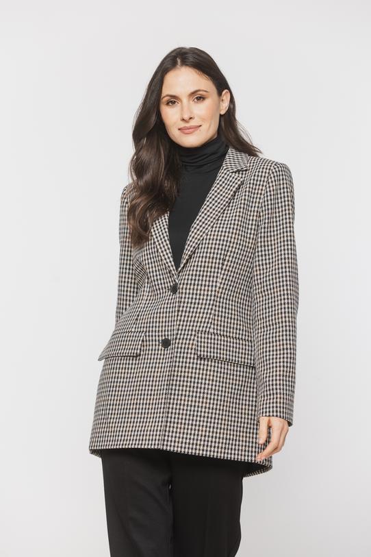 Oversizowa marynarka z modnej tweedowej tkaniny - 2