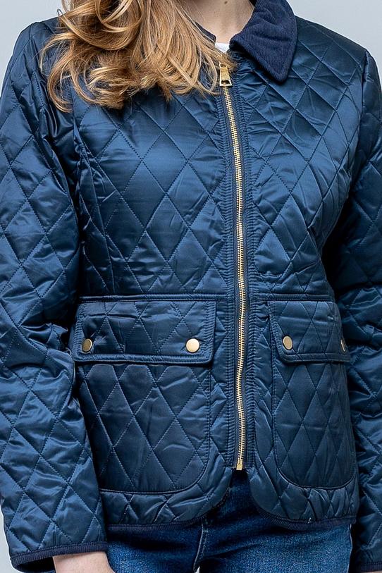 Pikowana przejściowa kurtka w kolorze ciemnego granatu - 5
