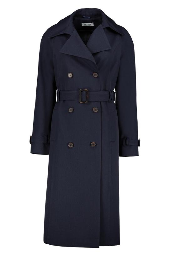 Ponadczasowy płaszcz w kolorze granatu - 1
