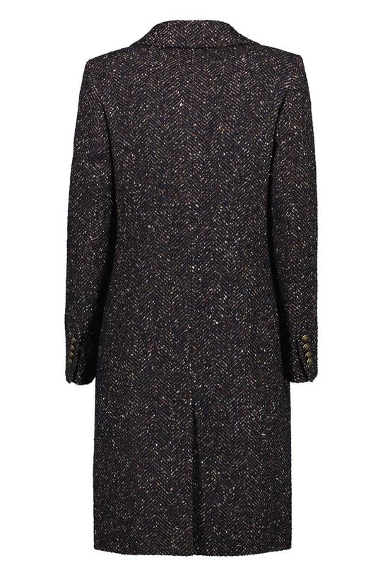 Wizualizacja Melanżowy płaszcz z dodatkiem alpaki i jedwabiu