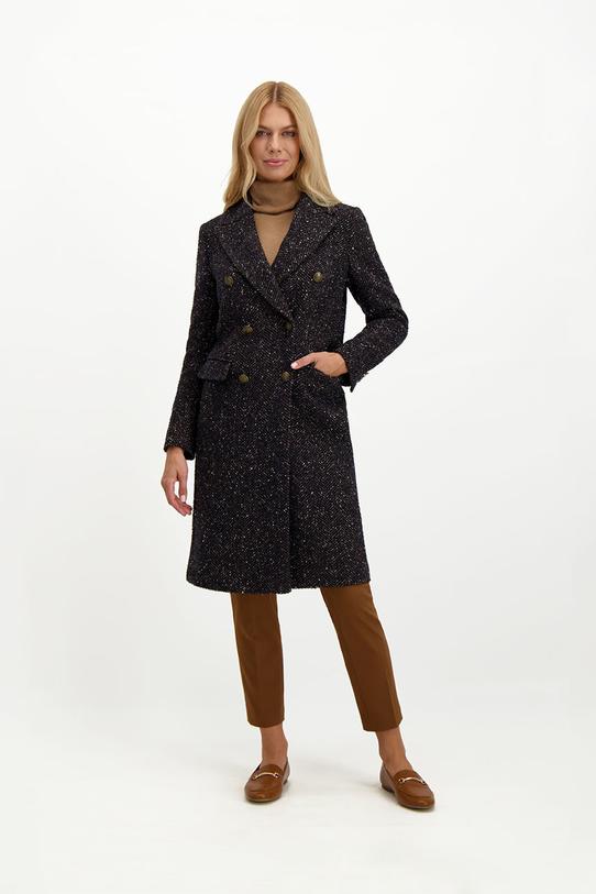 Melanżowy płaszcz z dodatkiem alpaki i jedwabiu - 2