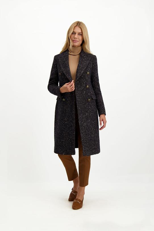 Melanżowy płaszcz z dodatkiem alpaki i jedwabiu - 4