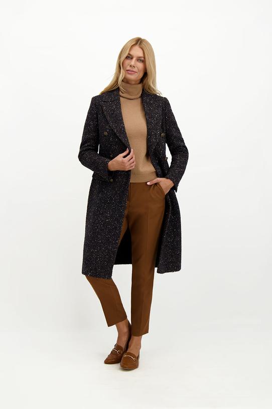 Melanżowy płaszcz z dodatkiem alpaki i jedwabiu - 5