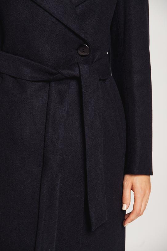 Damski płaszcz w kolorze ciemnego granatu - 7