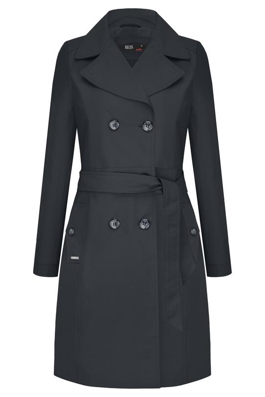 Wizualizacja Czarny dwurzędowy płaszcz na wiosnę