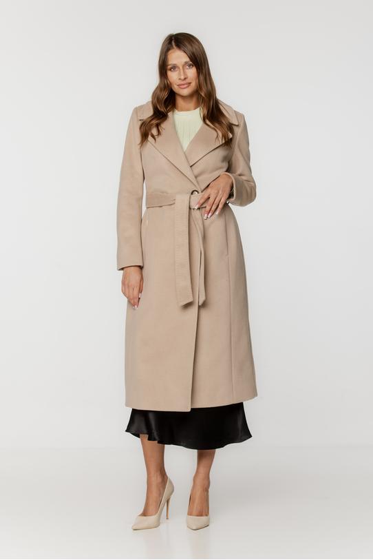 Wizualizacja Jesienny płaszcz z wełny i alpaki w kolorze jasnego beżu