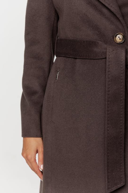 Jesienny płaszcz z wełny i alpaki w kolorze ziemistego brązu - 3