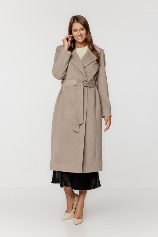 Wizualizacja Jesienny płaszcz z wełny i alpaki w kolorze taupe