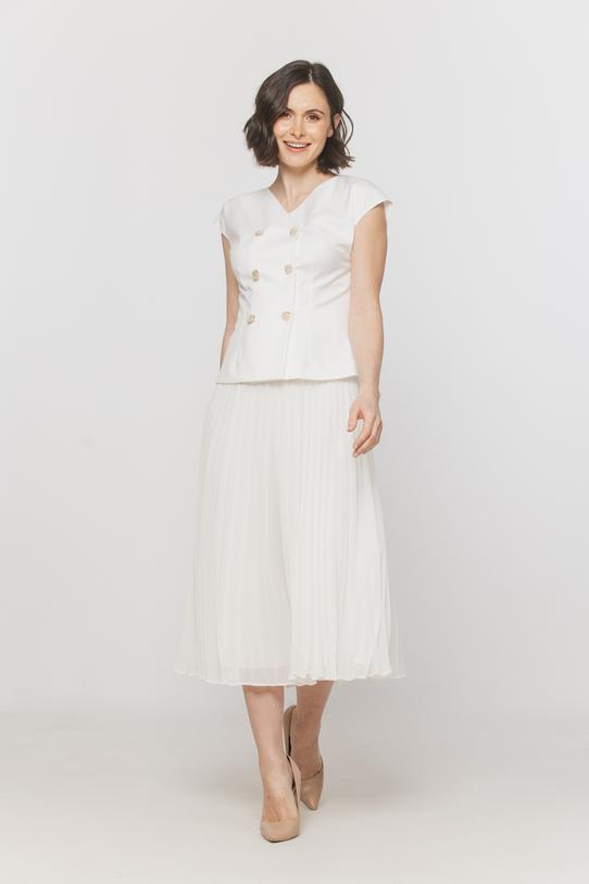 Wizualizacja Plisowana spódnica midi z lekkiego zwiewnego materiału