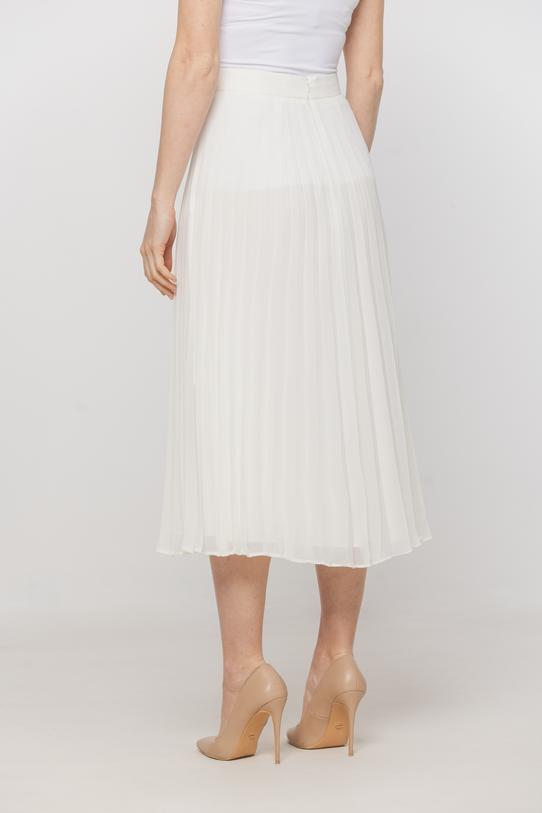 Plisowana spódnica midi z lekkiego zwiewnego materiału - 3