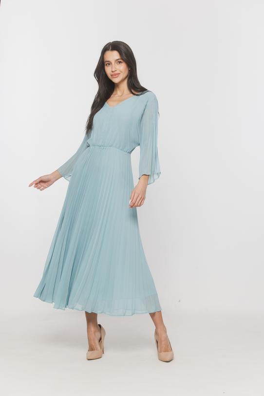 Wizualizacja Plisowana sukienka w kolorze pastelowej mięty