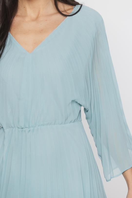 Plisowana sukienka w kolorze pastelowej mięty - 5