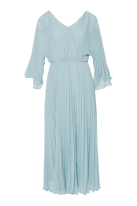 Plisowana sukienka w kolorze pastelowej mięty - 1