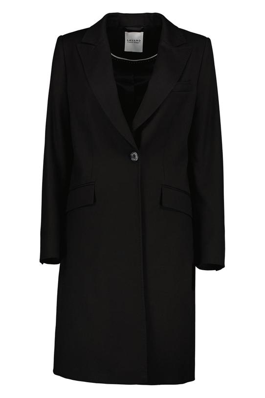 Ponadczasowy czarny płaszcz - 1