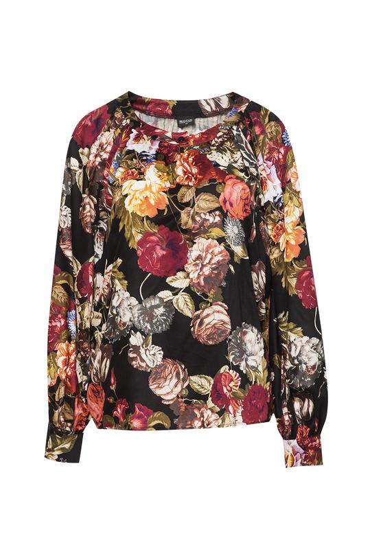Prosta bluzka z kwiecistej eleganckiej wiskozy - 1