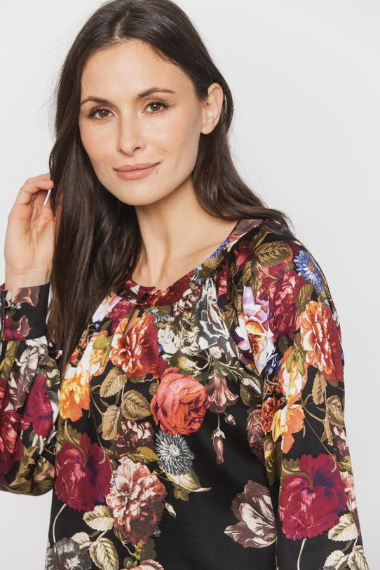 Prosta bluzka z kwiecistej eleganckiej wiskozy - 4
