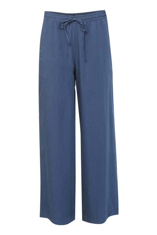 Proste luźne spodnie na lato w kolorze denim - 1