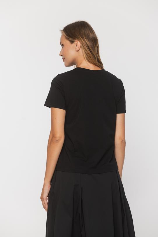 Prosty bawełniany t-shirt z nadrukiem - 4