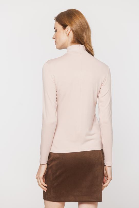 A powder-coloured, stretchy turtleneck made from a delicately ribbed knit - 5