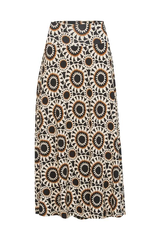 Rozkloszowana spódnica w kwiaty z dzianiny wiskozowej - 1