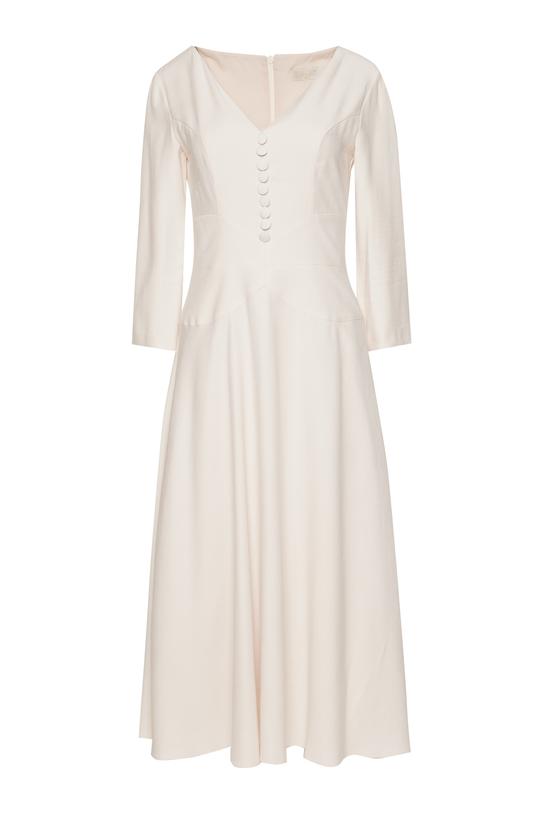 Rozkloszowana sukienka w stylu retro z tkaniny wiskozowej - 1