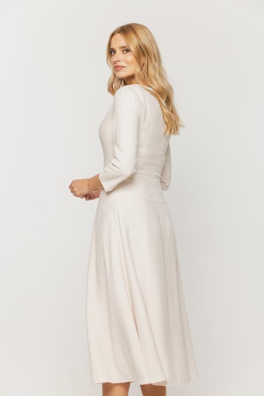 Rozkloszowana sukienka w stylu retro z tkaniny wiskozowej - 3