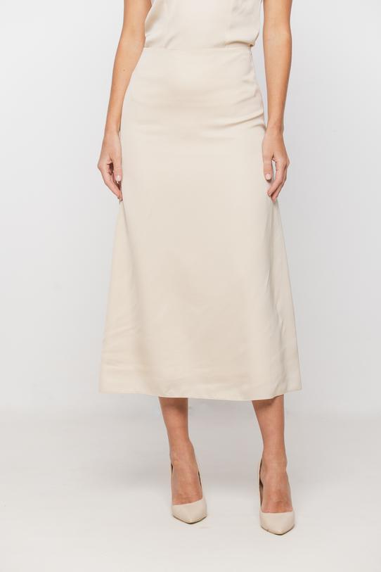 Satynowa wiskozowa spódnica z podszewką - 2