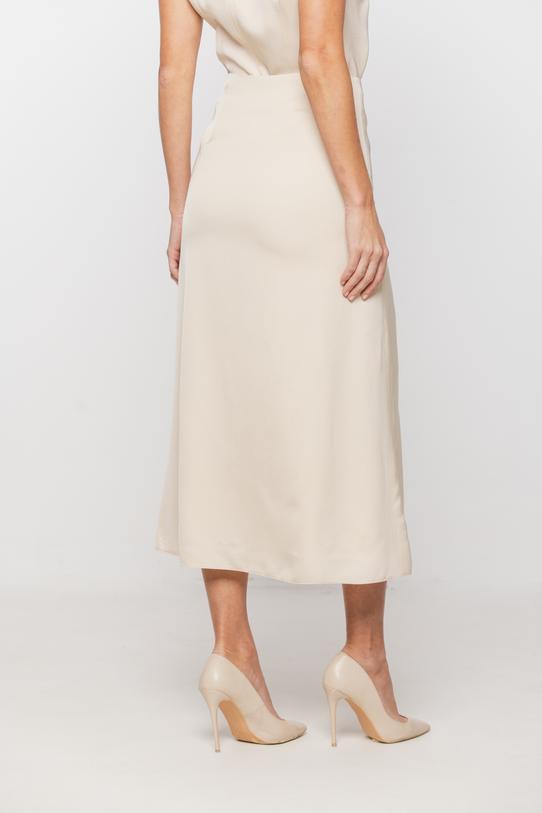 Satynowa wiskozowa spódnica z podszewką - 3
