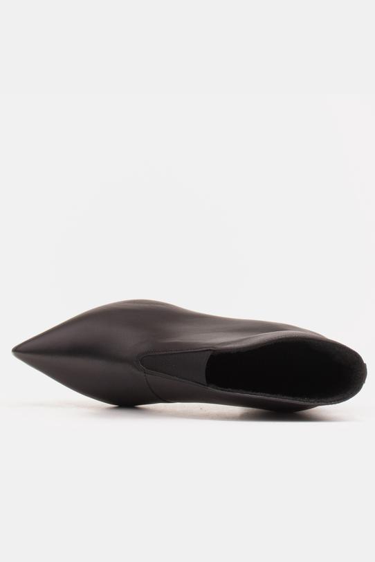 Smukłe skórzane botki na obcasie - 2